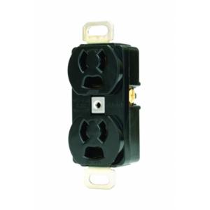 神保電器 抜止埋込接地ダブルコンセント 2PE 15A 125V 黒 1139A-B