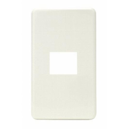 神保電器 6541-1 PW エレガンスカセットプレート 1連用 1口 ピュアホワイト