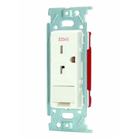 神保電器 JEC-BN-LIGE PW アースターミナル付 高容量200Vコンセント 金属枠 (PW...