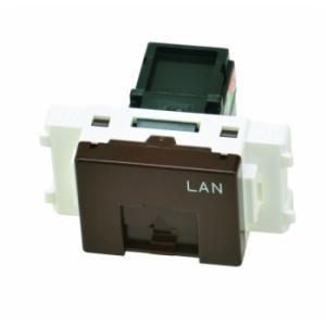 神保電器 JEC-BN-LW5EL C 埋込モジュラージャック 8極8心Cat5e (チョコ色) L...