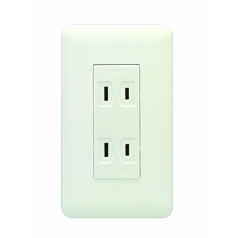 神保電器 WJ03401PW ダブルコンセント ピュアホワイト