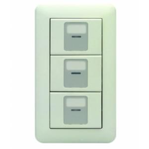 神保電器 WJHM03002PW 1連3個用 (マーク付片切スイッチガイド用) 1連3個用 (マーク...