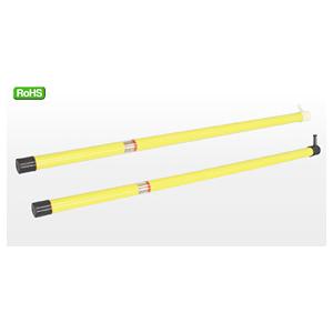 鉄道　ジスコン棒　ディスコン棒 篠原電機 FB10 ジスコンフック棒 10KV 適用 1m フック28ミリ 黄×白