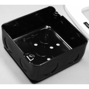 電成興業 OBM44B-2 中四角浅型アウトレットBOX 102×44_KO22×2(黒