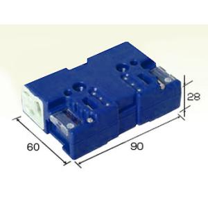 TERADA XYZ80002BL ブロックコンセント 2分岐(ブルー) ブルー｜denzai-net