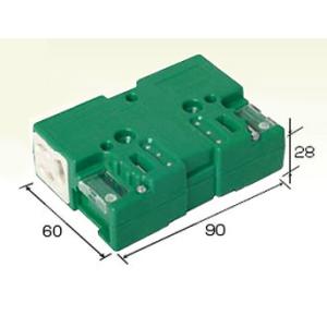 TERADA XYZ80002G ブロックコンセント 2分岐(グリーン) グリーン｜denzai-net