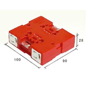 TERADA XYZ80004R ブロックコンセント 4分岐(レッド) レッド｜denzai-net