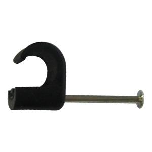 旭ノ本金属 HDC5B 同軸ケーブル用ステップル黒 5C用 釘止 100個入