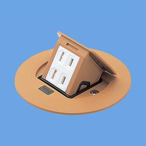 パナソニック DU1100F 住宅用F型アップコン丸型 2コ口 ナチュラルバーチ 2P 15A 12...