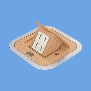 パナソニック DU1300F 住宅用F型アップコン角型 2コ口 ナチュラルバーチ 2P 15A 12...