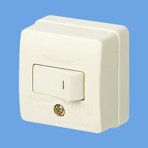 パナソニック WS3001W 露出角型タンブラスイッチB 10A300V 片切 10A300V 片切｜denzai-net