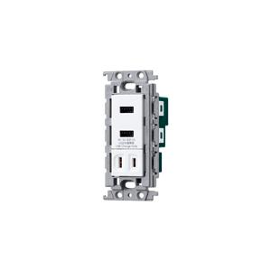 パナソニック WTF14764W ワイド21埋込充電用USB コンセント2ポート