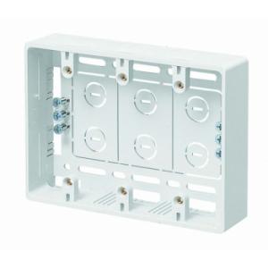 未来工業 MSB-3W モール用スイッチボックス 3個用 カベ白