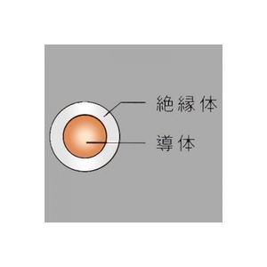 エコケーブル ６００Ｖ ＥＭ-ＩＥ １００ＳＱ　白　10ｍより切断ＯＫ　ポリエチレン絶縁電線　より線　フジクラダイヤケーブル｜denzai110ban