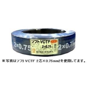 在庫あり　新品　富士電線　Ｓ-ＶＣＴＦ（ソフトＶＣＴＦ） ０.７５ＳＱx２Ｃ　ケーブル（電線） １００ｍ巻　インボイス領収書可能｜denzai110ban