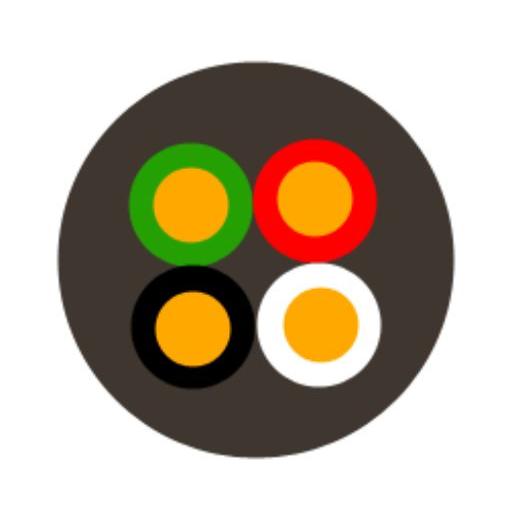 富士電線　６００Ｖ ラバロンＶＣＴ ８ＳＱx４Ｃ　１ｍより切断OK　８mm2　４芯　耐熱ソフトビニル...