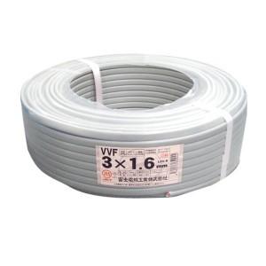 YAZAKI VVF ２×２.０㎜＋アース１.６㎜ 新品 未使用 今回は【YAZAKI VVFケーブル 2×1.6mm 2芯 100m巻 矢崎 未使用