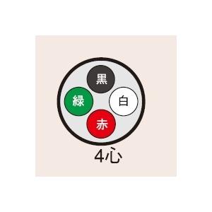 富士電線 ビニル絶縁ビニルシースキャブタイヤ丸型コード (VCTF0.75sqx4C)【1巻100M...