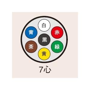富士電線 ビニル絶縁ビニルシースキャブタイヤ丸型コード (VCTF0.75sqx7C)【1巻100M...
