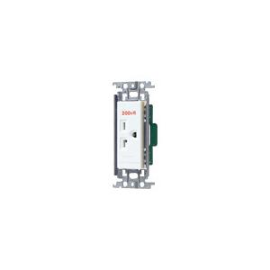 Panasonic 15A・20A兼用埋込接地コンセント (250V)(金属枠付)(ホワイト)(WTF19223WK)
