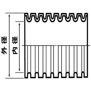 切売 PF-22 PF管 一重波付 露出埋設両...の詳細画像1