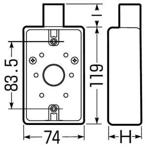 SW1-22J 露出 スイッチボックス 1ケ用...の詳細画像1