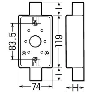 SW2-22J 露出 スイッチボックス 1ケ用...の詳細画像1