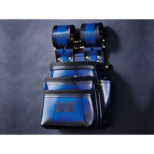 プロ仕様のオリジナルホルダー KNICKS　ニックス　アドバンガラス革腰袋【ブルー】　ADV-301...