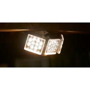 ムサシ RITEX LEDセンサーライト C-AC8160 防犯カメラ 8W×2灯 照らす