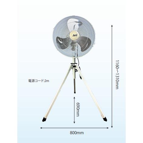 工場扇　ジェイアンドエス　J&amp;S　全閉型スタンド扇　ZF453S(3相200V)