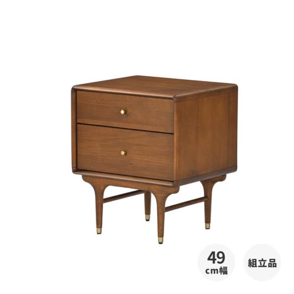 ジュリー ベッドサイドテーブル ナイトテーブル ポプラ レトロ