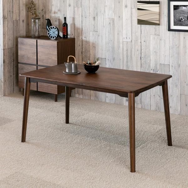 ダイニング テーブル ウォルナット 幅135 4人掛け モダン 木製 無垢 シンプル 送料無料 13...