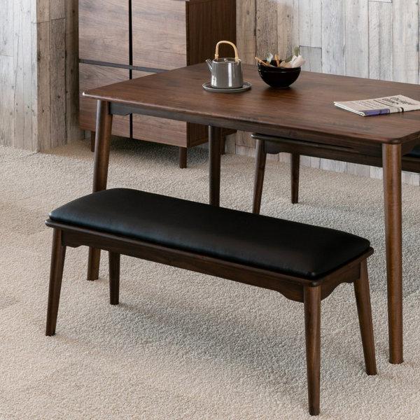 ダイニング ベンチ アカシア モダン PVCレザー 木製 無垢材 シンプル ディーワイエイチビーゼロ...