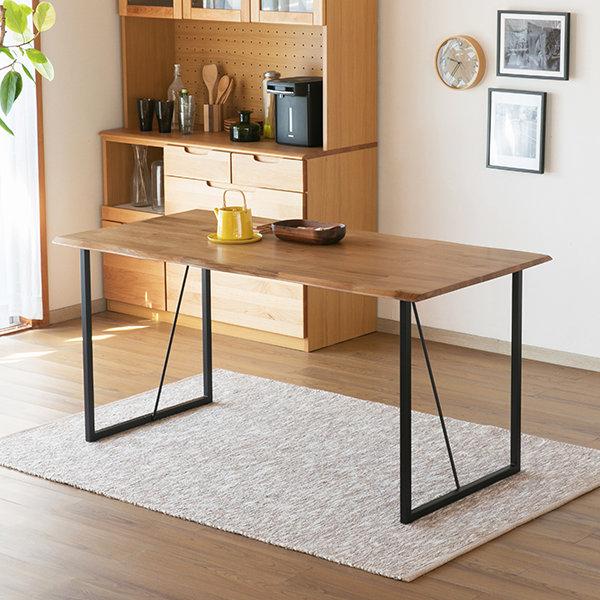 ダイニング 幅150 4人掛け オーク スチール 木製 無垢 北欧 ナチュラル 送料無料 DYH-B...