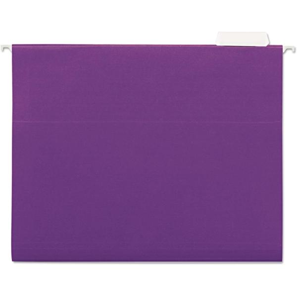 (Purple) - Hanging File Folders  1/5 Tab  11 Point...