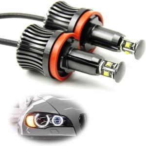 【並行輸入品】iJDMTOY 360-Degree Xenon White 20W High Power H8 LED Angel Eyes Comp