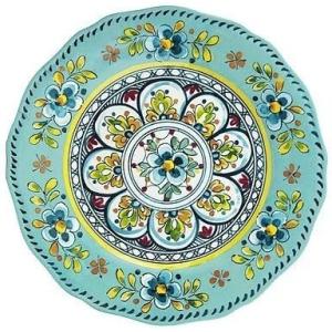 Le Cadeaux Madrid Turquoise - Dinner Plate - Set of 4 by Le Cadeaux　並行輸入品｜dep-dreamfactory