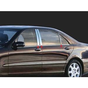 QAA is Compatible with 2007-2013 Mercedes S Class 6 Piece Stainless Pillar Post Trim PP27086　並行輸入品｜dep-dreamfactory