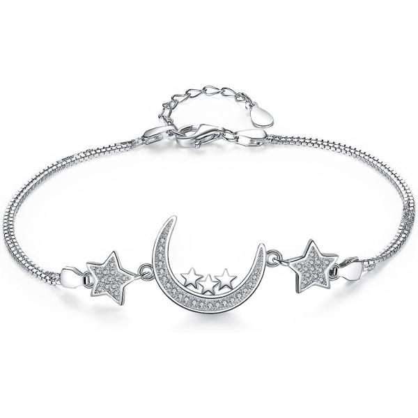 【並行輸入品】[エバーフェイス] ブレスレット 夜空 月 星 スター ムーン ジルコニア S925 ...