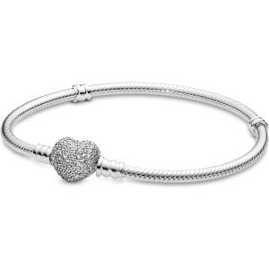 パンドラ590727 cz-21 Pave Heart Claspブレスレット8.3インチ　並行輸入...