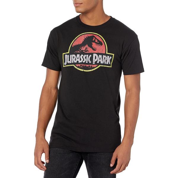 Jurassic Park Logo Men&apos;s T-Shirt Black 3X-Large　並行...