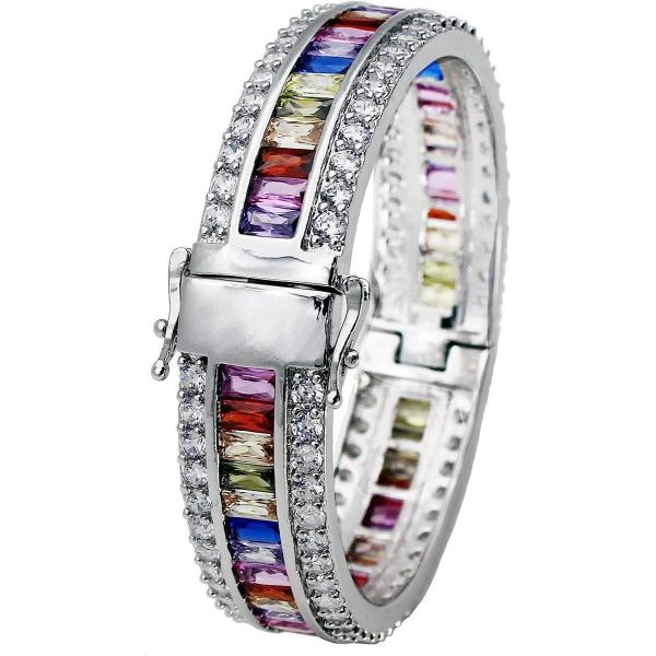 【並行輸入品】レディース アメジスト ブレスレット ガーネット ルビー ブルーサファイア テニスブレ...