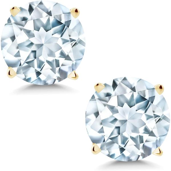【並行輸入品】Gem Stone King 1.50カラット 天然 アクアマリン ピアス レディース...