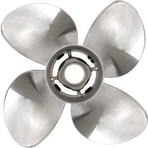 【並行輸入品】Quicksilver 4ブレードQ4ステンレススチールプロペラ 40 CT - 125 HP Mercury　
