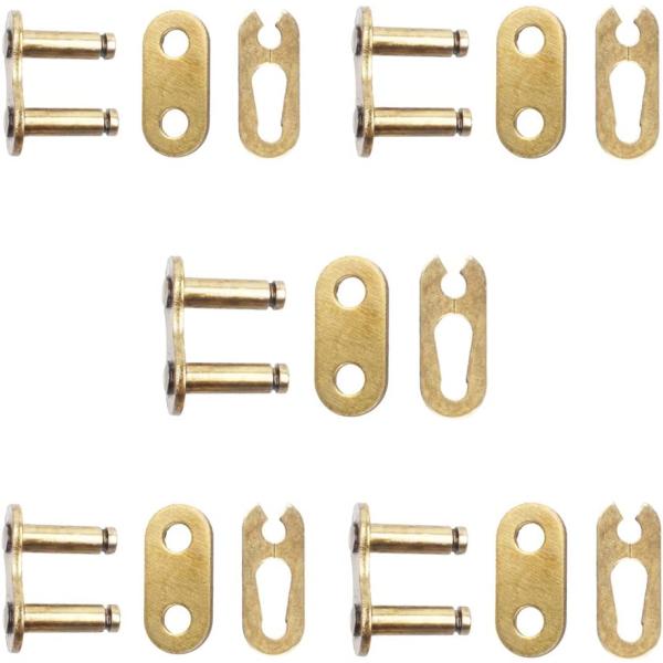 【並行輸入品】QAZAKY 5個ゴールド420ドライブチェーン修理マスタースプリットリンク50cc ...