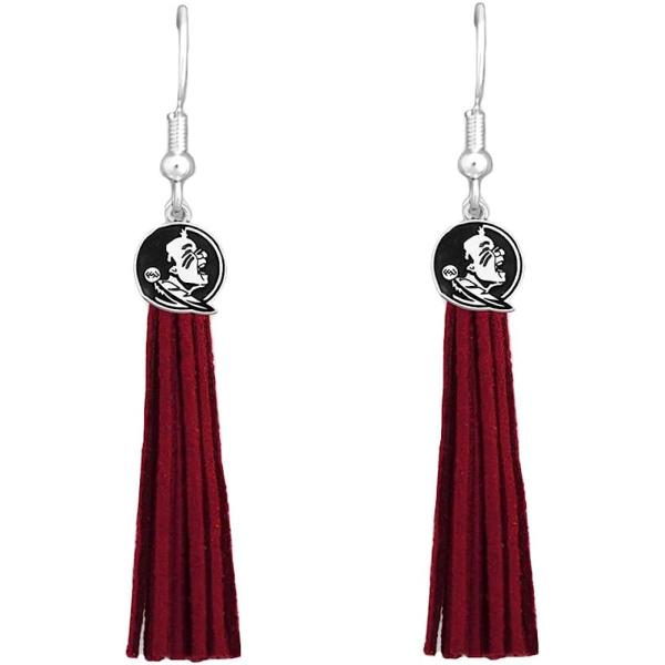 【並行輸入品】Florida State Seminolesレザータッセルシルバーチャームイヤリング...