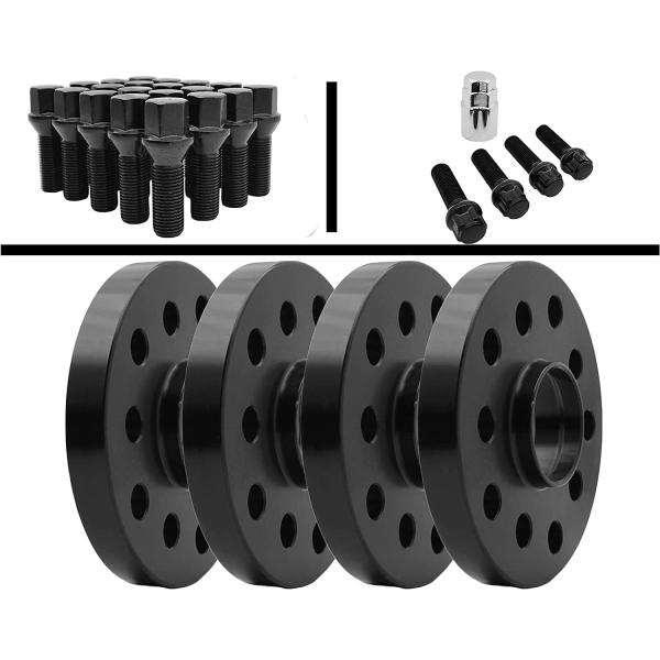 【並行輸入品】4 Pc 30 MM Thick 5x100 &amp; 5x112 Black Hub Ce...