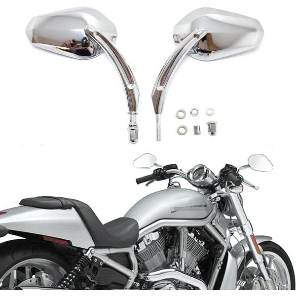【並行輸入品】8ミリメートルクロームオートバイアルミリアビューワイドサイトミラー用ハーレーダビッドソ...