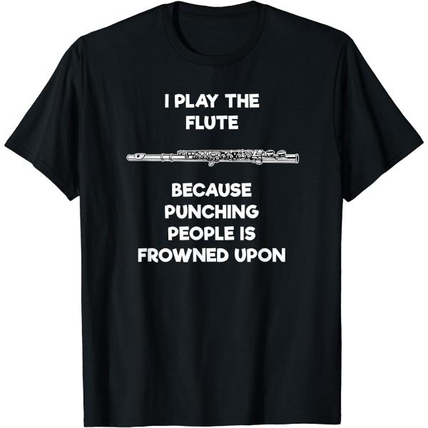 Flute T-Shirt - Funny Flute Player Punch　並行輸入品