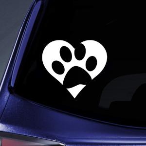 Bargain Max Decals Love Dog Paw Sticker Decal Notebook Car Laptop 5.5inch (White)　並行輸入品｜dep-dreamfactory